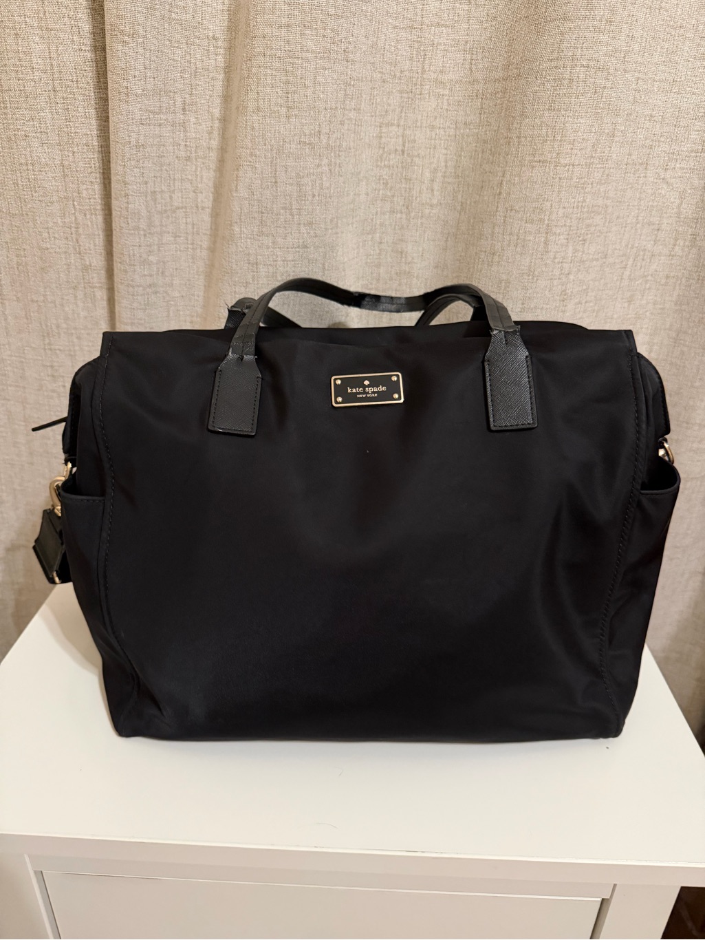 Kate Spade Black Nylon Travel Tote